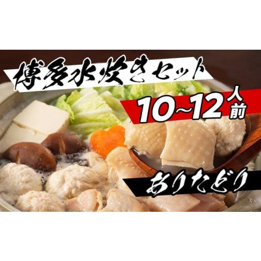 ふるさと納税 福岡県 田川市 濃厚スープと注目の銘柄鳥の旨味がたっぷり！博多風水炊きセット 10〜12人前 博多 水炊き お取り寄せグルメ お取り寄せ 福岡 お土…