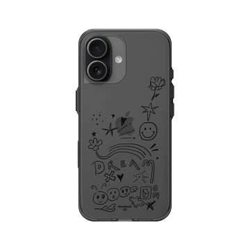 iPhone 17 Clear (相機按鈕) 酷墨灰 - Knock Knock A2Z - Dream a Little Dream