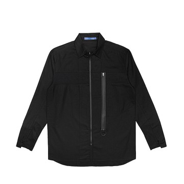 幾何衣卡通拉鍊襯衫 - 黑