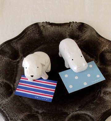 日本 T-Lab 手工原木製 動物造型名片夾 《 6款任選 》★ Zakka鄉村風 ★