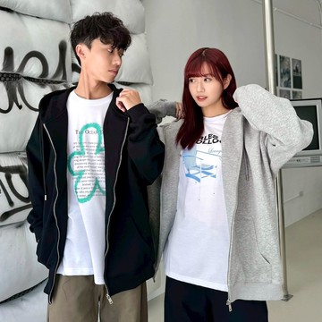 【AMERO】男裝 女裝 長袖連帽外套 多色 素面 寬版