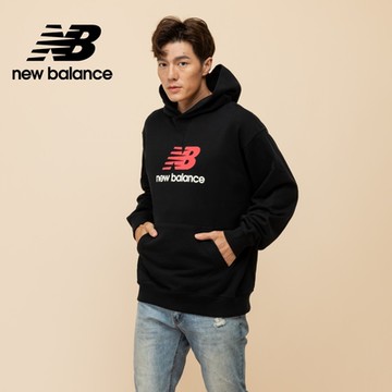 【New Balance】NB連帽長袖上衣_男性_黑色_MT51512BK