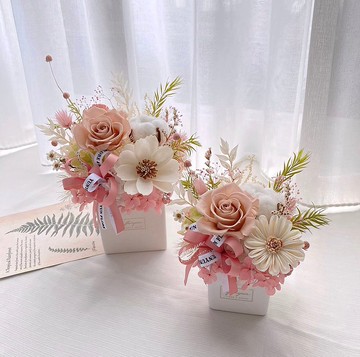 YUNYUN【暖色系】永生盆花M / 祝賀 生日 喬遷 新居