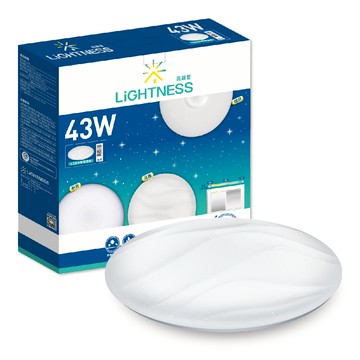LiGHTNESS LED吸頂燈 月舞 43W 白光 壁切三段亮度