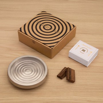 紳士實木薰香禮盒 - 亮面隕石銀