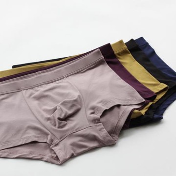 STW男士內褲平角褲莫代爾內褲男中腰平角四角透氣大碼U凸 內褲男