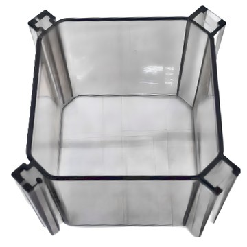 Life 蜂巢式分隔收納盒 重量約35g/入  8 x 8 x 6cm  透明黑  6個