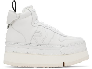 R13 白色 Riot Leather 高帮运动鞋