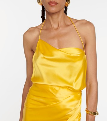 The Sei Halterneck silk charmeuse gown