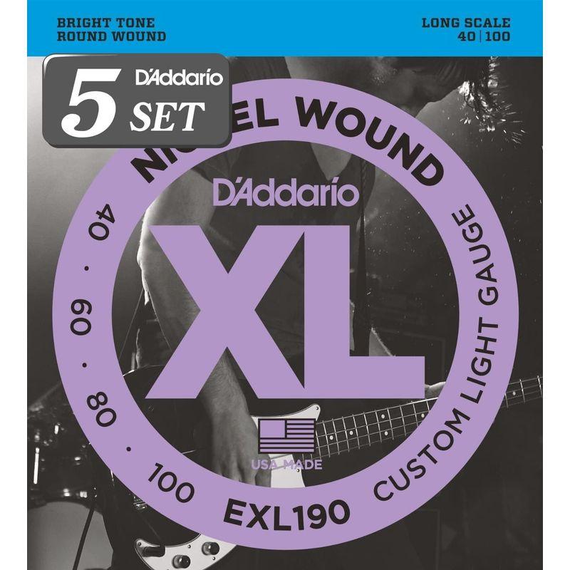 D'Addario D Addario ダダリオ ベース弦 ニッケル Long Scale .040-.100 x EXL190