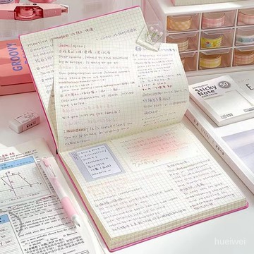 新品熱賣👍筆記本 活頁筆記本 方形活頁本 活頁筆記本 複古方形活頁本筆記本本子方格英語單詞記憶本方格簡約手賬本考研筆記本