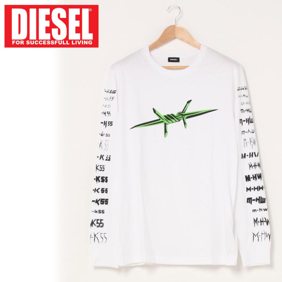 DIESEL ディーゼル ロンT グラフィック プリント ロングスリーブ T