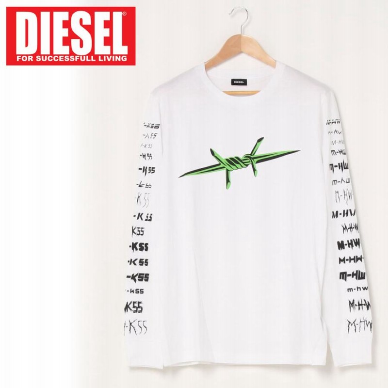 DIESEL ディーゼル ロンT グラフィック プリント ロングスリーブ T