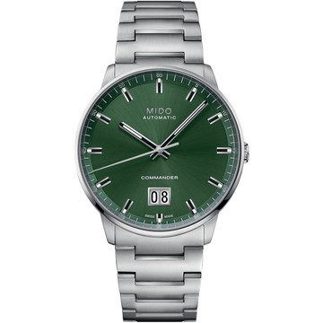MIDO 美度 官方授權 Commander 指揮官系列 Big Date 紀念日機械錶-M0216261109100/綠42mm