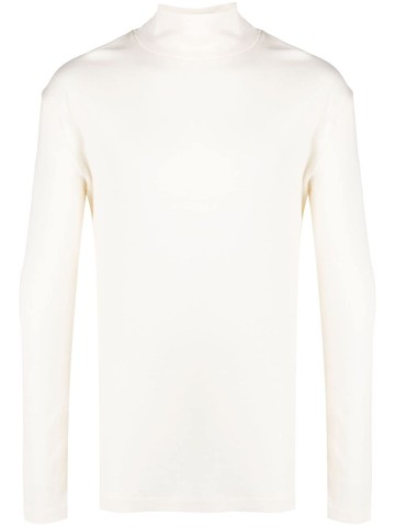 Lemaire - high-neck cotton sweater - men - Cotton - S - Neutrals