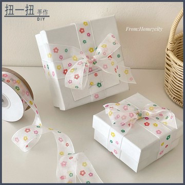 花藝🌸 【多彩小花】可愛彩色小花禮物包裝絲帶蛋糕DIY手作蝴蝶結彩帶裝飾花束綁帶