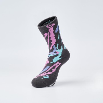 Flow 抗菌機能運動中筒襪/深灰(F)-MIT抗菌運動中筒襪