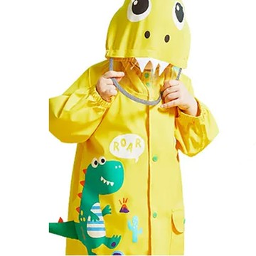 KOCOTREE 立體卡通罩衣 畫畫衣 #KQ20123+  XL  勇敢小恐龍 黃色