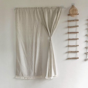 Hoom禾慕生活 日系棉麻門簾 單開簾  85 x 140cm  奶茶可可