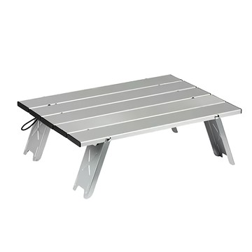 搖曳露營 迷你鋁合金蛋捲桌  40 x 28.5 x 13cm  銀色  1個