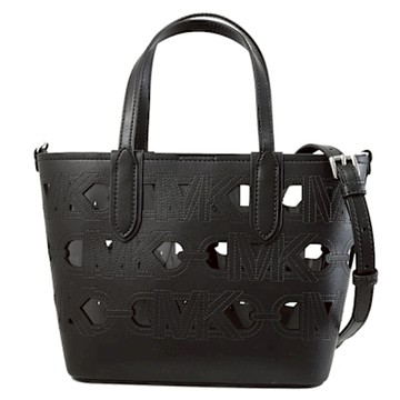 MICHAEL KORS ELIZA 車線穿孔造型兩用包/托特包(黑)