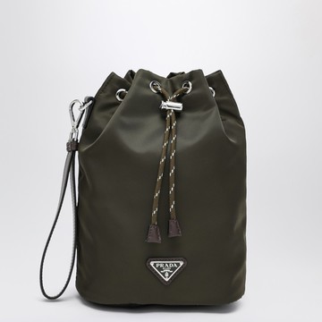 Speedrock pouch in Re-Nylon and green camouflage leather
