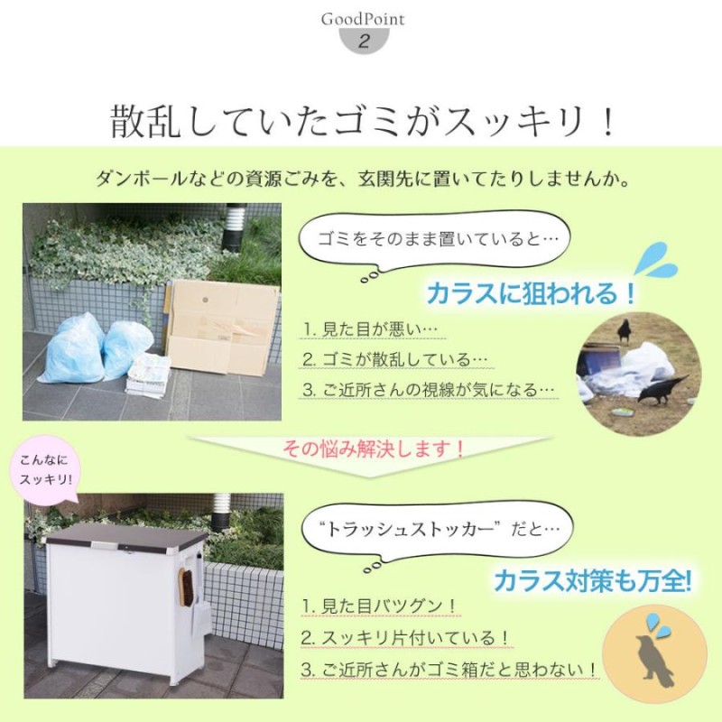 屋外用ゴミ箱 ゴミステーション ごみ箱 ゴミストッカー 屋外 約幅81.5