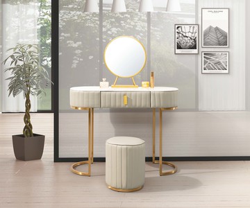 【歐風別館】妮達3.3尺石面鏡台【基隆至台中免運費】