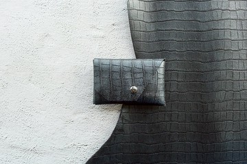 樂肯小卡包 防撥水真皮零錢包 銀河黑