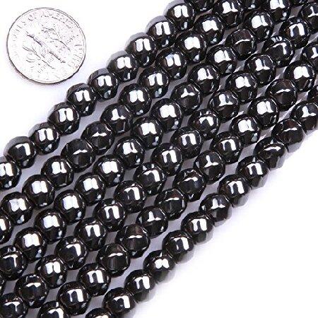 GEM-Inside Genuine Black Hematite Non-Magnetic Gemstone Loose Beads 10mm Round Twist Beads for Jewelry Making Beads Strand 15 Inches