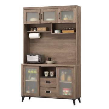 【唯熙傢俱】樂娜灰橡色4尺餐櫥櫃