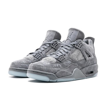 Kaws x Nike Air Jordan 4 Retro 麂皮灰 聯名 刺繡 休閒鞋 運動鞋 男鞋 930155-0
