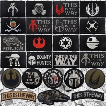 星球大戰 賞金獵人 曼達洛人刺繡魔術貼章戰術臂章背包徽章士氣章