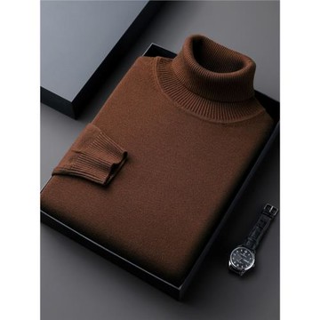 2025冬季新款高領加厚毛衫男款針織打底毛衣秋冬款男士保暖絨衫男