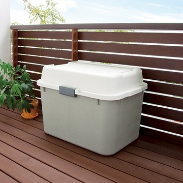 HOME BOX 620 日製掀蓋式戶外收納箱-68L-2色可選 淺灰