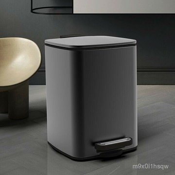 免運 不銹鋼垃圾桶家用客廳辦公室酒店商用廚房大容量臥室輕奢 不銹鋼垃圾桶 隔絕異味 靜音