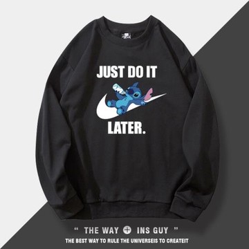 卡通聯名圓領衛衣男加絨百搭情侶裝ins潮牌寬松春秋季無帽上衣