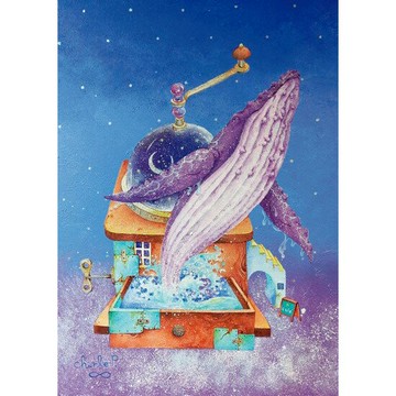 愛樂絲 - 查理宛豬-那一夜的咖啡，我和你 小108片拼圖 S108-023