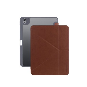 MONOCOZZI iPad Air 11(2024-2025)/10.9/Pro 11透明背板皮革保護套-焦糖棕