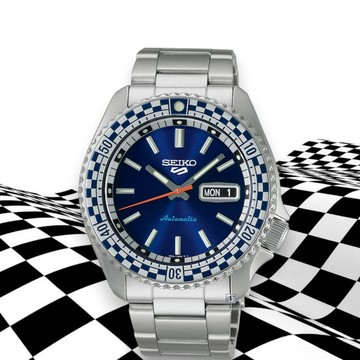 SEIKO 5 Sports 賽車風格 機械腕錶-4R36-15Z0B/SRPK65K1