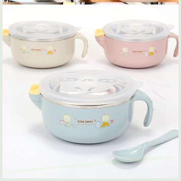 新生初生寶寶輔食碗嬰兒專用可愛0-3個月不銹鋼便攜套裝吃飯訓練