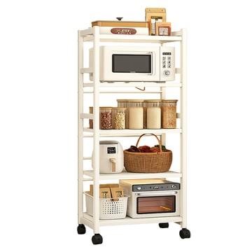 【居家生活Easy Buy】N型款抽拉式可調五層電器置物架-面寬60CMN型款五層三抽拉-60公分-白天使