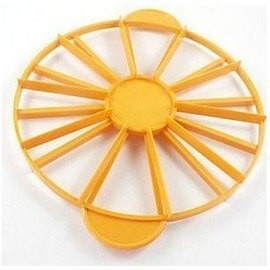 【蛋糕分割器-塑膠-黃色-直徑26cm-2只/組】烘焙工具10份 12份蛋糕分割器 等分蛋糕(直徑26cm)，2只/組-8001001