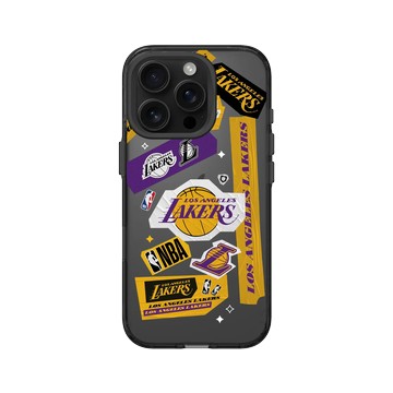iPhone 16 Pro Clear (相機按鈕) 酷墨灰 - NBA - 拼貼系列-洛杉磯湖人 L.A. Lakers - Collage