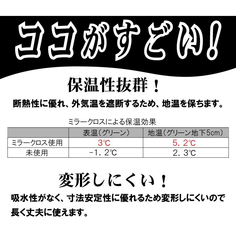 格安人気 【冬用・耐霜用】芝生用寒冷紗ミラークロス 芝生のお手入れアイテム 88ME 2m×2m