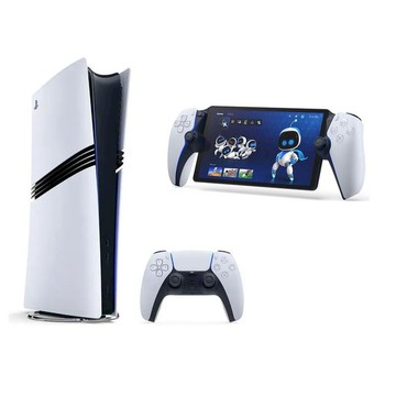 電玩主機 PlayStation PS5 Pro 主機(數位版)+ PlayStation Portal 遙控遊玩機(經典白)組合