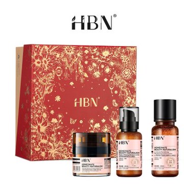 【HBN】早C晚A水乳晚霜禮盒組 (特證版發光水+雙A乳+雙A晚霜)