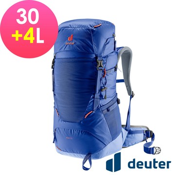 【deuter 德國】FOX拔熱登山背包/登山背包/青少年款30+4L(3611122藍 )