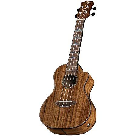 Luna High Tide Koa Concert Acoustic Electric Ukulele with Preamp, Satin Natural