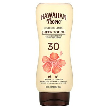Hawaiian Tropic, 全粹觸感，抗曬乳，SPF 30，8 液量盎司（236 毫升）